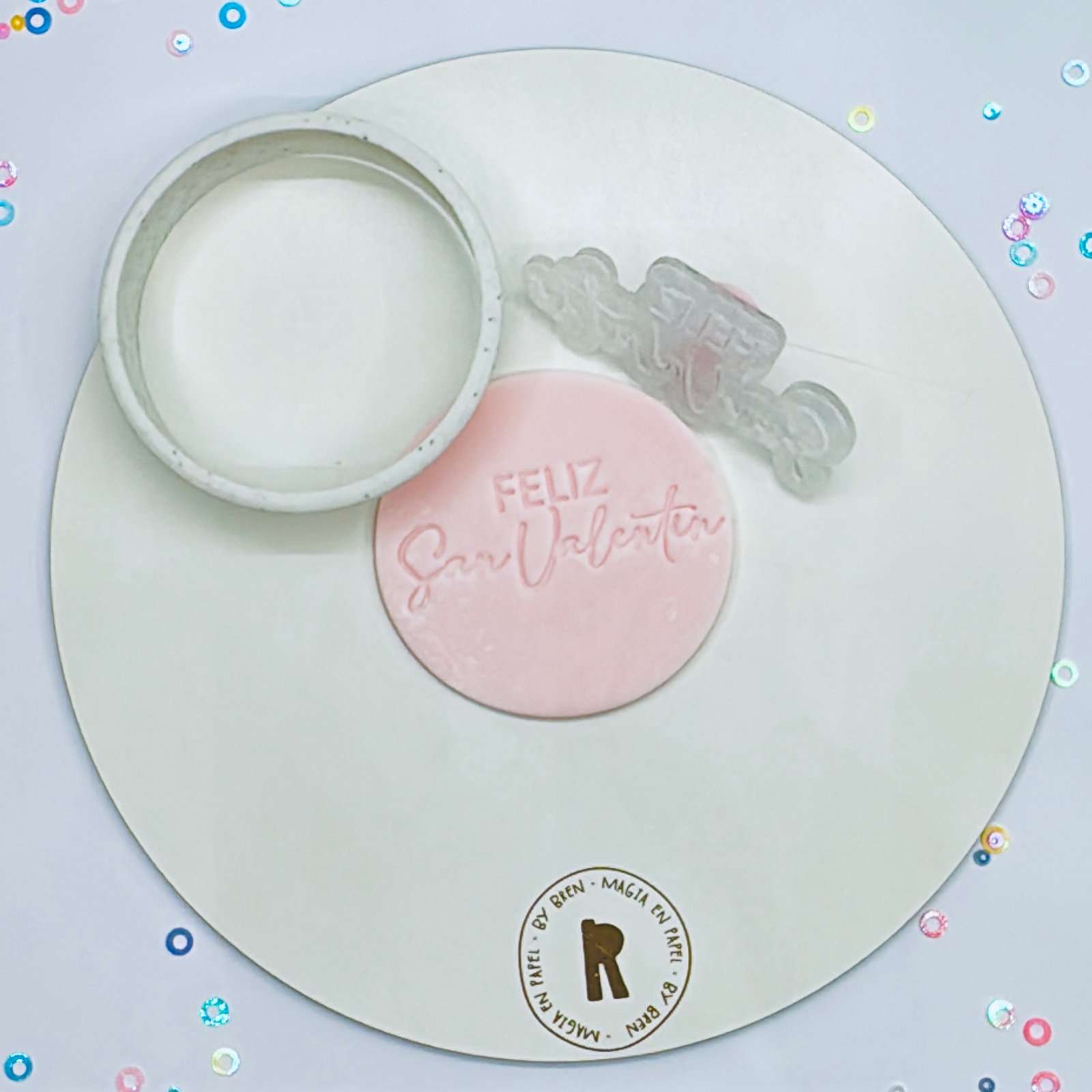 Sello Metacrilato "FELIZ San Valentín"