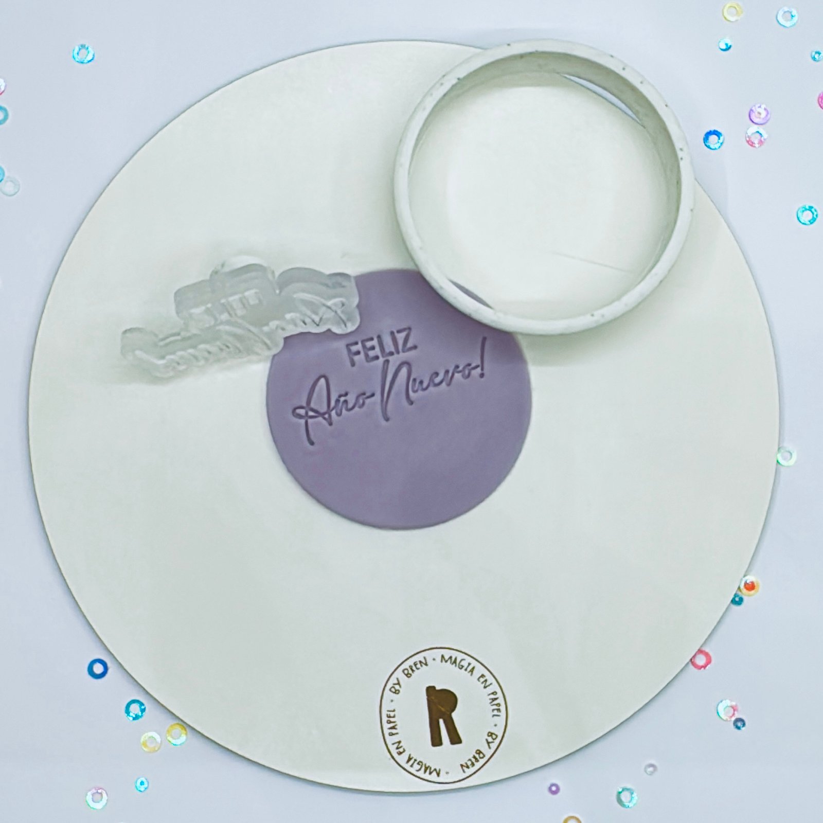 Sello Metacrilato "FELIZ Año Nuevo!"