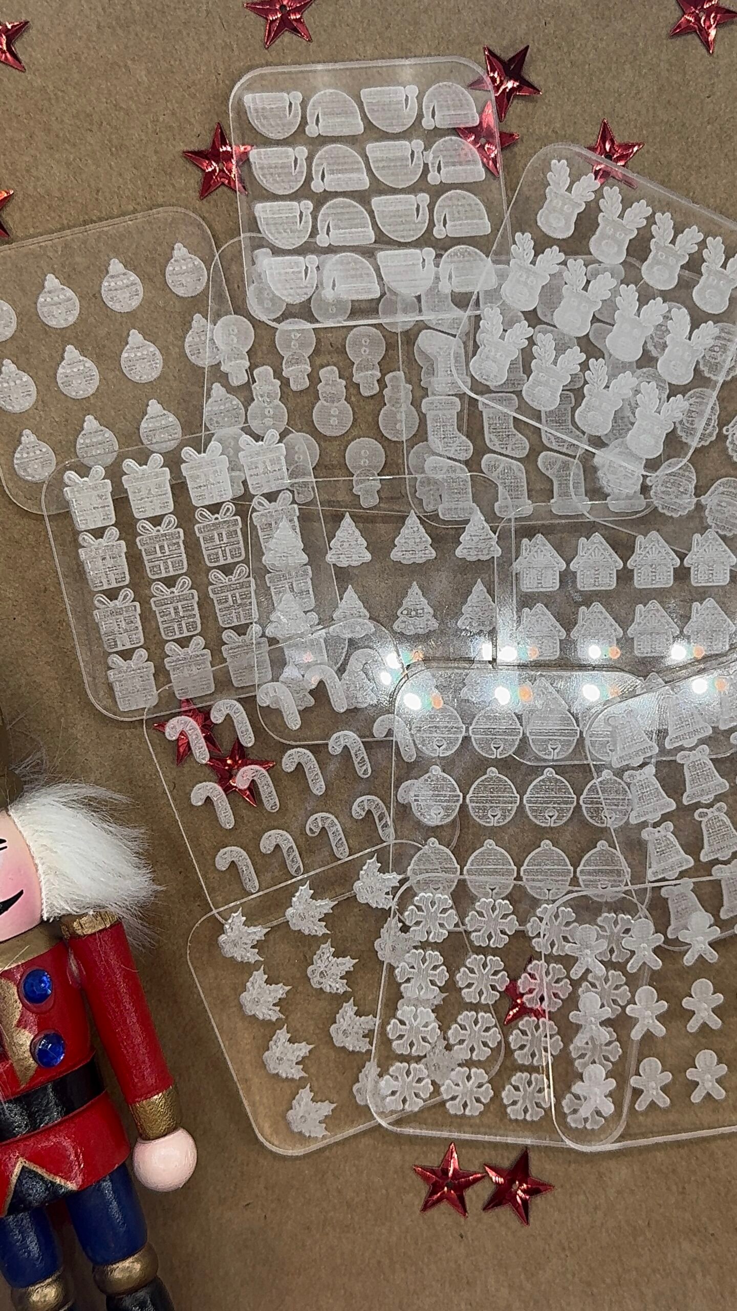 Moldes para SPRINKLES navideños 15 diseños + kit desmoldar