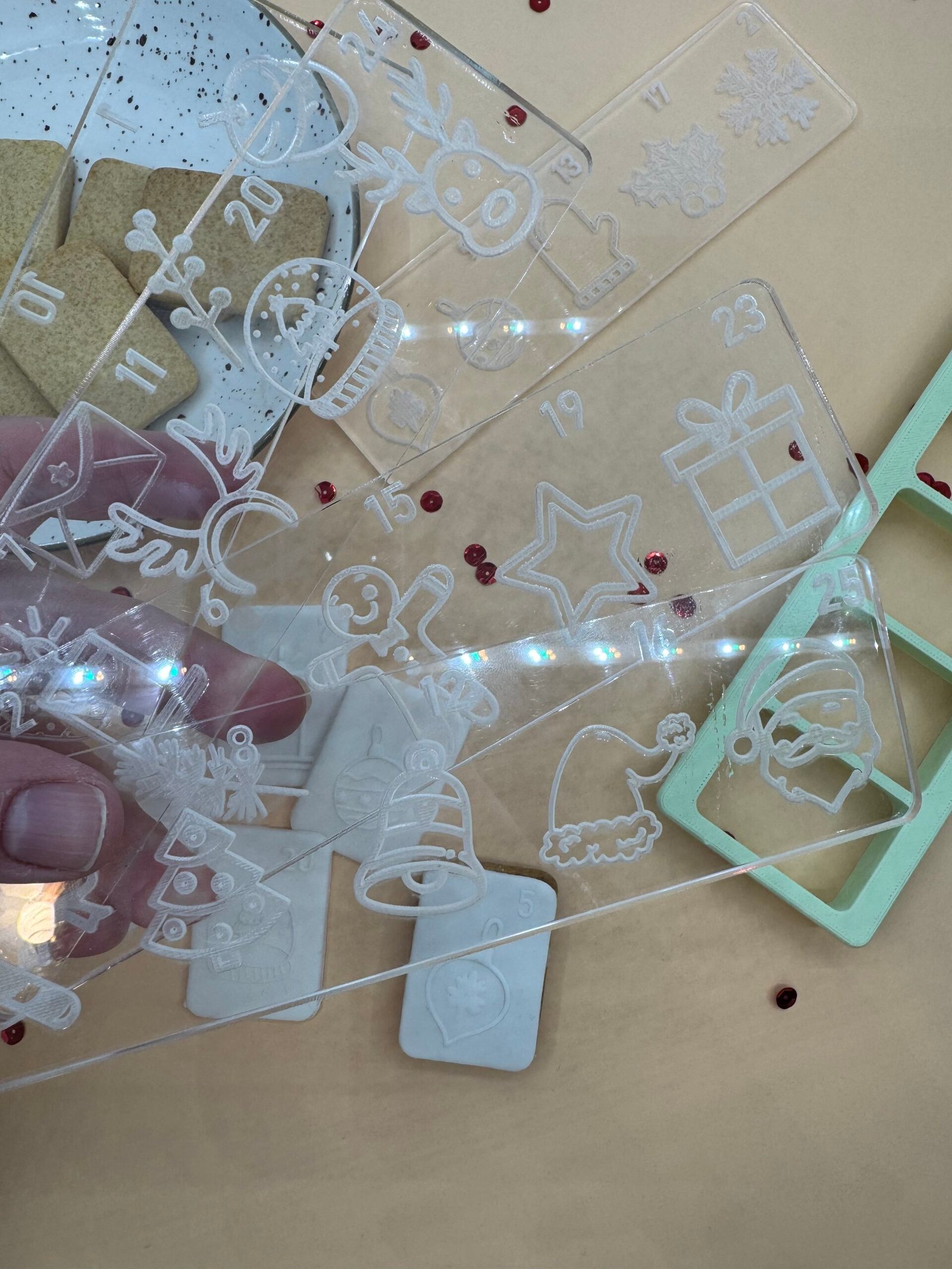 Kit de sellos y cortante para "Calendario de Adviento de galletas"