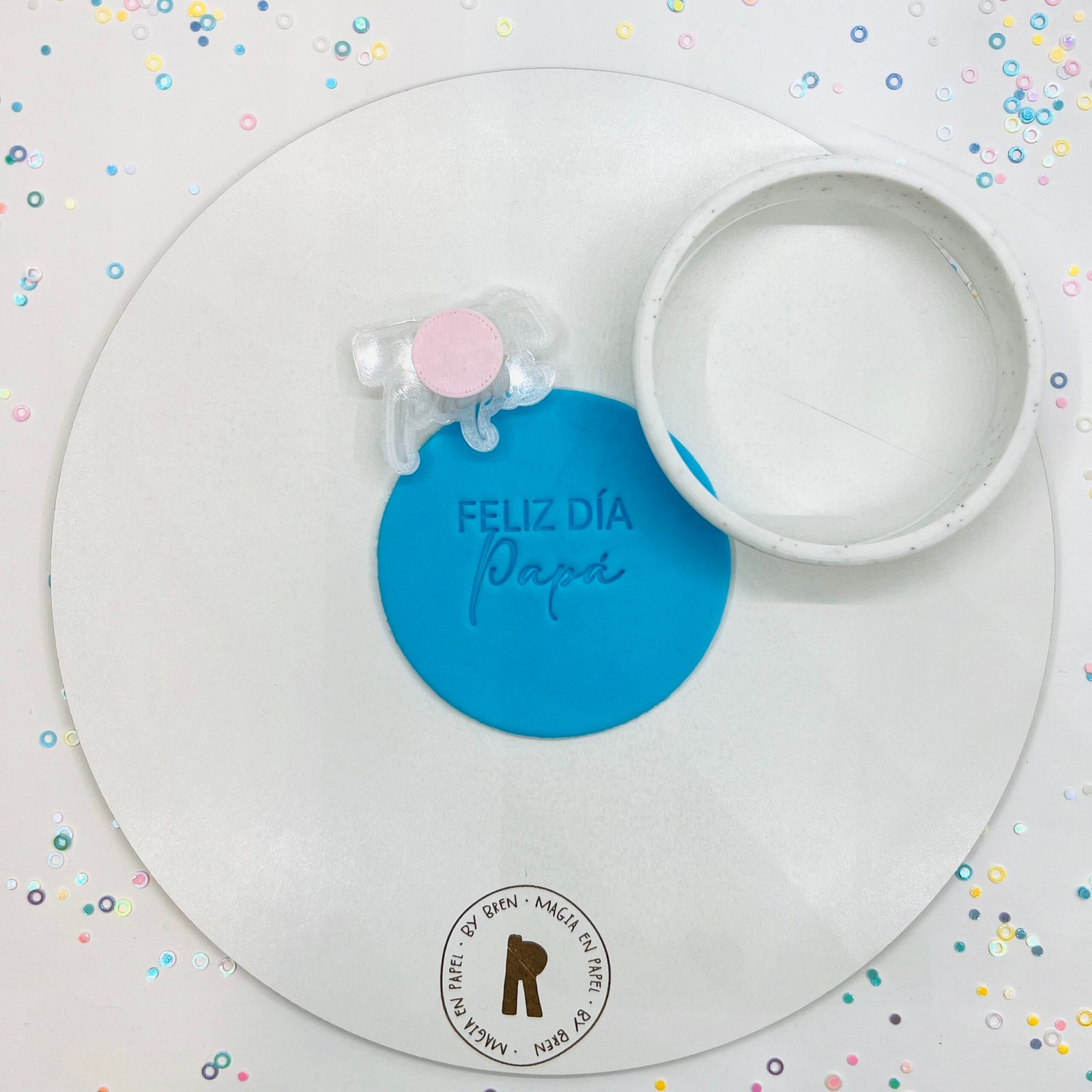 Sello Metacrilato "FELIZ DÍA Papá"