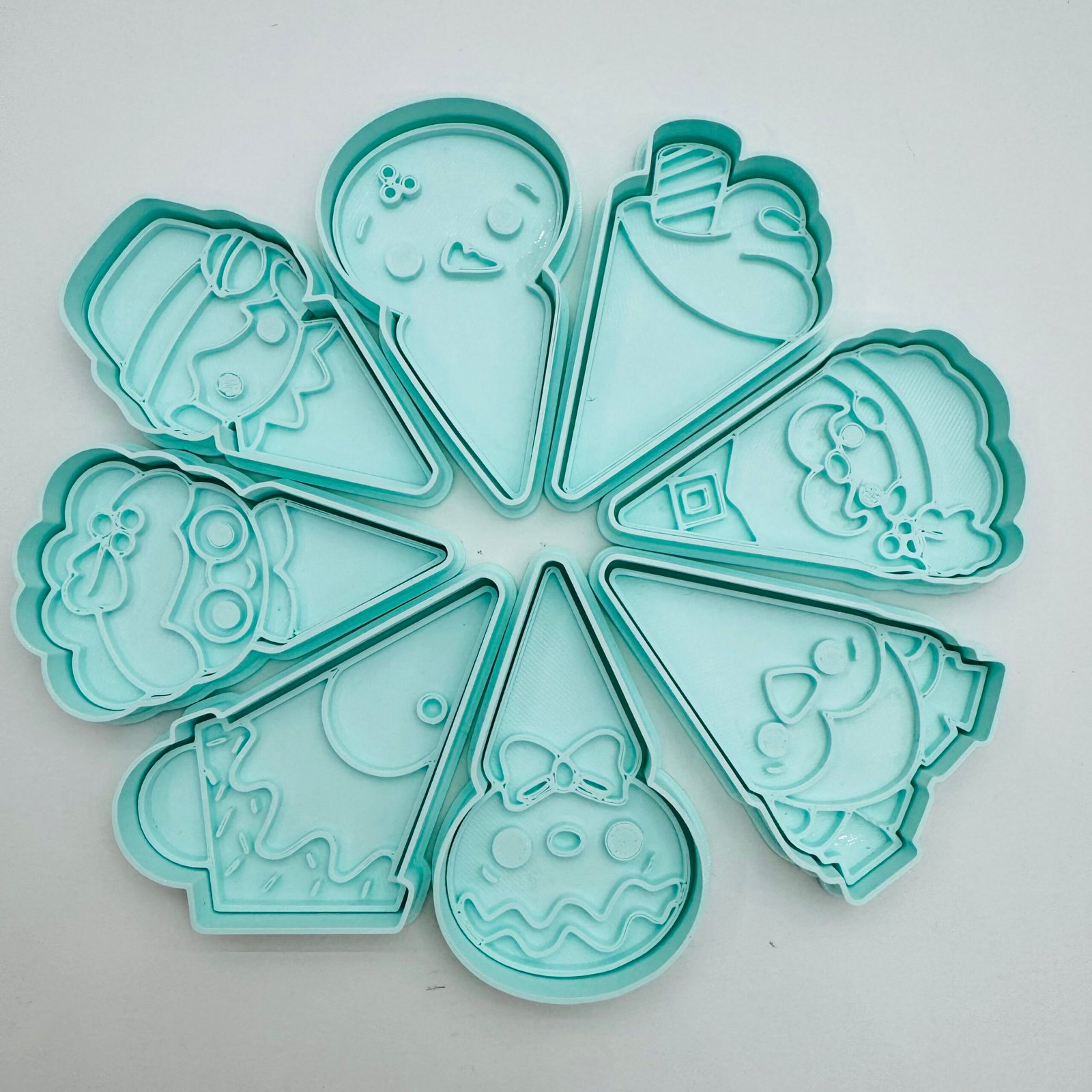 KIT NAVIDAD 8 RUEDA TIPO PIZZA