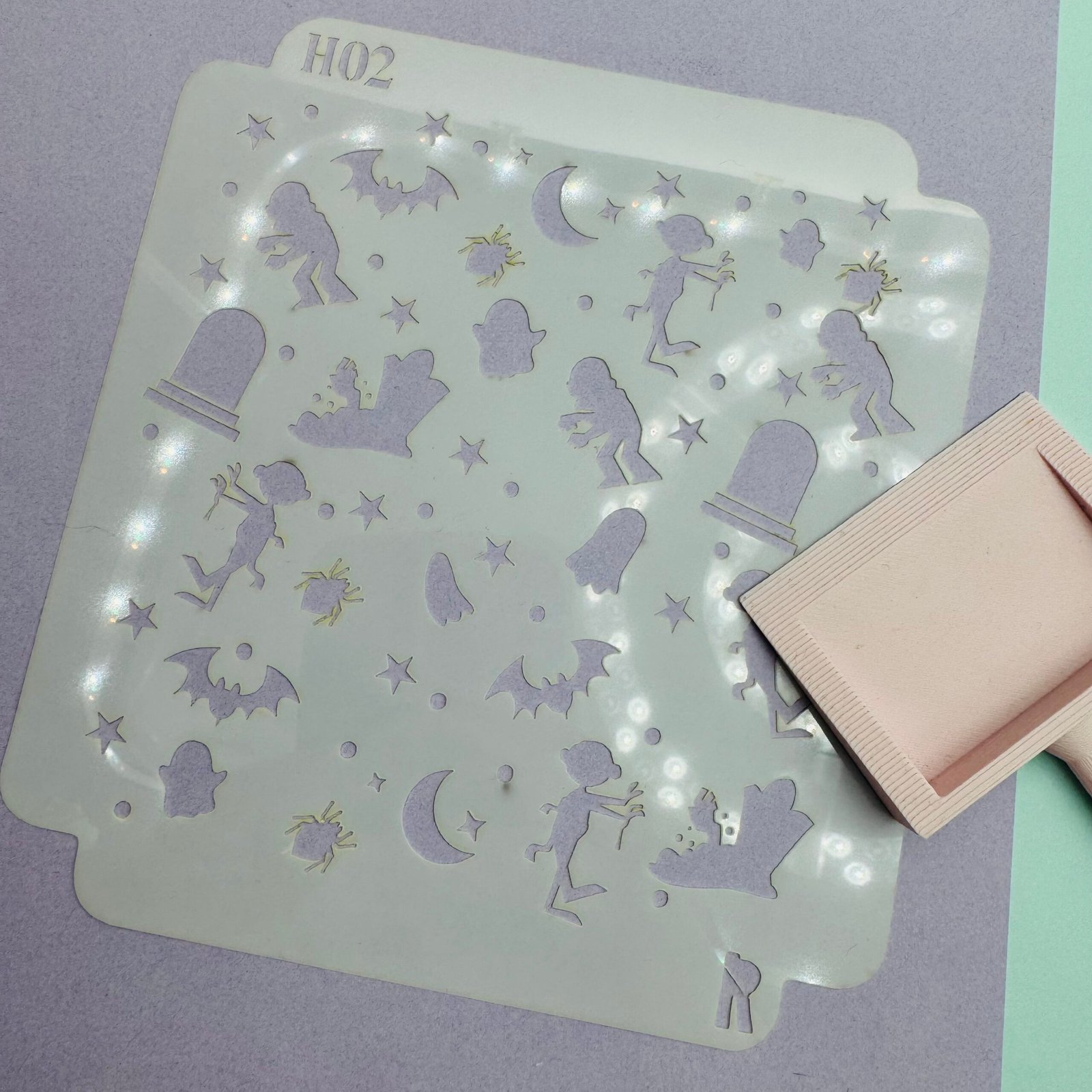 Sténcils para fondant y glasa + espátula (Halloween2)